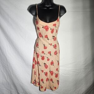 Audrey 3+1 Peach Floral Midi Dress